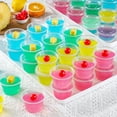 thumbnail image 6 of 400 Set 2 oz Jello Shot Cups with Lids Stackable Food Safe Disposable Plastic Portion Condiment Dipping Sauce Containers Small Salad Dressing Cups, 6 of 7