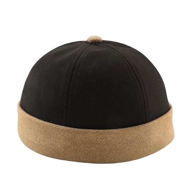 Gorro Docker Baoblaze Gorro de Circunferencia Sin Borde Negro Beige