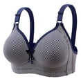 thumbnail image 3 of ALLLIST Plaid Women Bras Blue Wirefree Bralette Push up T Shirt Ladies Bras Size 38-44, 3 of 4