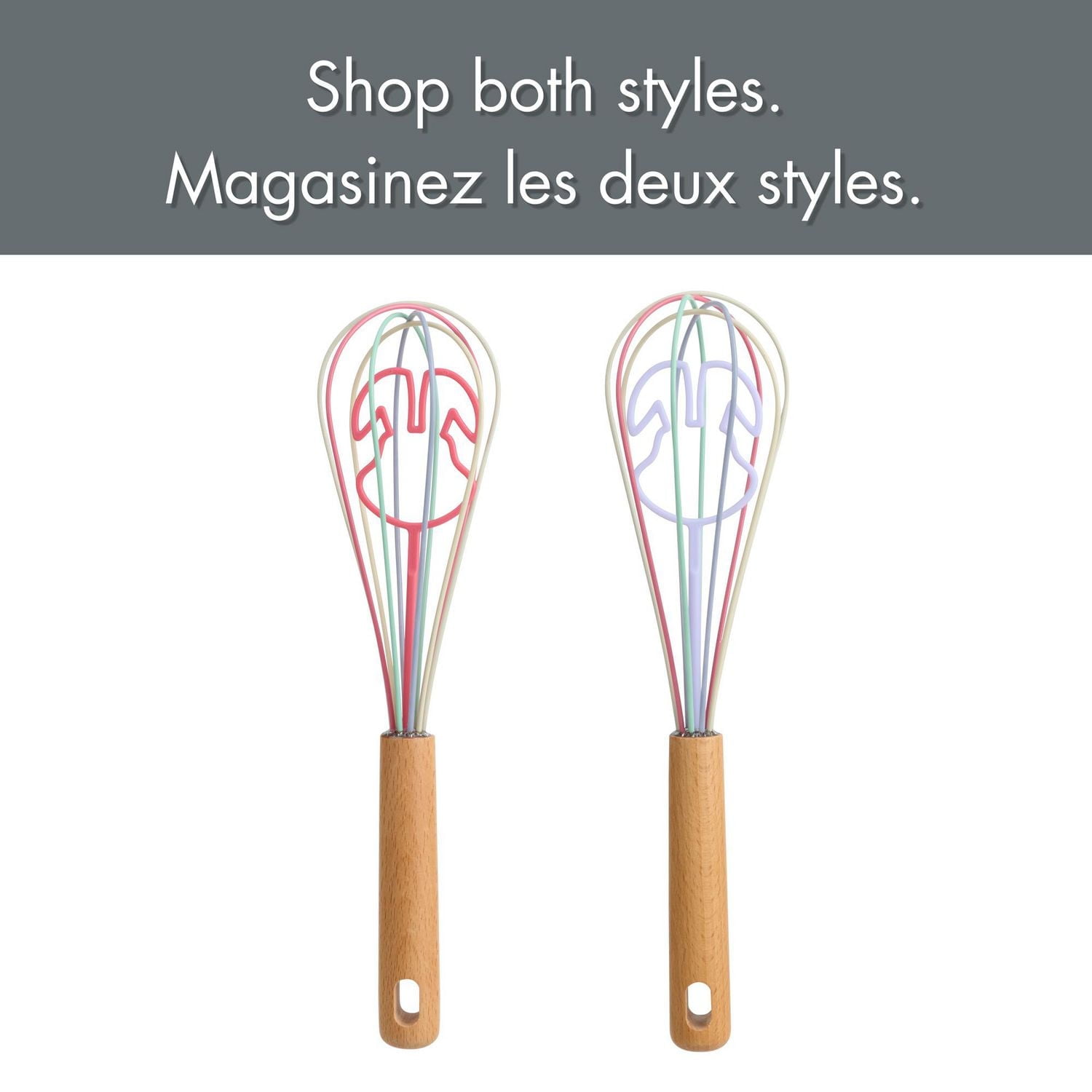 Way to Celebrate 11-inch Silicone Whisk, Bunny Rabbit character, Purple