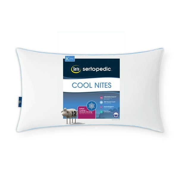 Sertapedic Cool Nites Bed Pillow, King