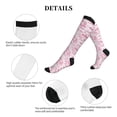 thumbnail image 5 of Lsque Breast Cancer Ribbons Awareness Pattern Sport Compression Socks for Men & Women 15-20 mmHg Knee High Nurse Pregnant Running Medical and Travel Athletic, 5 of 6