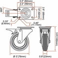 thumbnail image 2 of Paquete de 8 unidades Best Service de Caster Wheels Online con doble freno de 3 pulgadas, 2 of 9