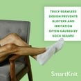 thumbnail image 3 of SMARTKNIT Seamless Diabetic Mini Crew Socks 3 Pack (6 Count), Medium, White, 3 of 7