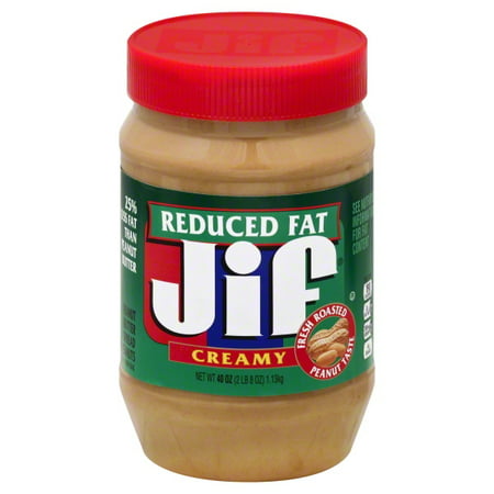 Jif Reduced Fat Creamy Peanut Butter, 40 oz (Best Tasting Organic Peanut Butter)