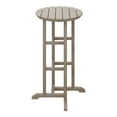 thumbnail image 4 of Costaelm Paradise Bar Height Outdoor Patio Table and Bar Stool 3-Piece Dining Set, Weathered Wood, 4 of 8