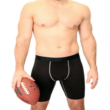 Athletic Works Adult Compression Long Short, Large, Black, Unisex, 1 Pack