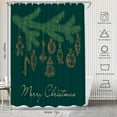 thumbnail image 6 of Christmas Tree Decor Shower Curtain Set,Branch with Holiday Toys Balls and Sweets Polyester Shower Curtain for Shower Stall Bathroom Waterproof with 12 Hooks 72x72 Inch, 6 of 6