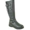 thumbnail image 1 of kozi Canada Women Waterproof Knee High Wide Calf Winter Casual Riding Boot ELEA-7 Fur Boot Side Zipper Removable Insole Black - Order Half Size Up, 1 of 9