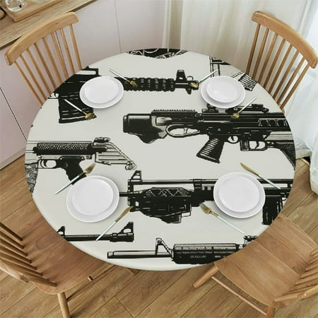 

Autua Social Justice Round Table Cover Stain Resistant and Washable Perfect for Indoor and Outdoor Use Kitchen Dining Wedding Parties 100% Polyester Table Cloth 38 -42