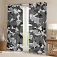 thumbnail image 2 of Manfei Abstract Camouflage Blackout Curtains Set of 2 (52x84 Each), Gray Camo Window Curtains, Military Patriotic Theme Curtains and Drapes, Luxury Home Decor, 2 of 6