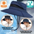 thumbnail image 4 of EINSKEY Men's Sun Hat, Rain Waterproof UV Protection Wide Brim Bucket Hat for Beach Travel Golf Safari Garden Fishing Hiking, 4 of 7