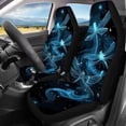 thumbnail image 2 of Pzuqiu Dragonfly Blue Car Seat Cover Full Set 4 Pack Lightweight Automotive Interior Accessories Universal Anti-Slip Driver Seat Cover with Backrest Universal Fit for Most Cars Sedans Trucks, 2 of 7