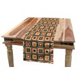 thumbnail image 1 of Modern Table Runner, Geometrical Pattern with Rounded Nested Squares Nostalgic Colorful Tiling Print, Dining Room Kitchen Rectangular Runner, 3 Sizes, by Ambesonne, 1 of 2