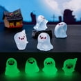 thumbnail image 6 of 16 pcs Luminous Resin Mini Ghost Figurines, Glow in The Dark Tiny Plastic Ghosts Miniature Halloween Figures to Hide, 6 of 6