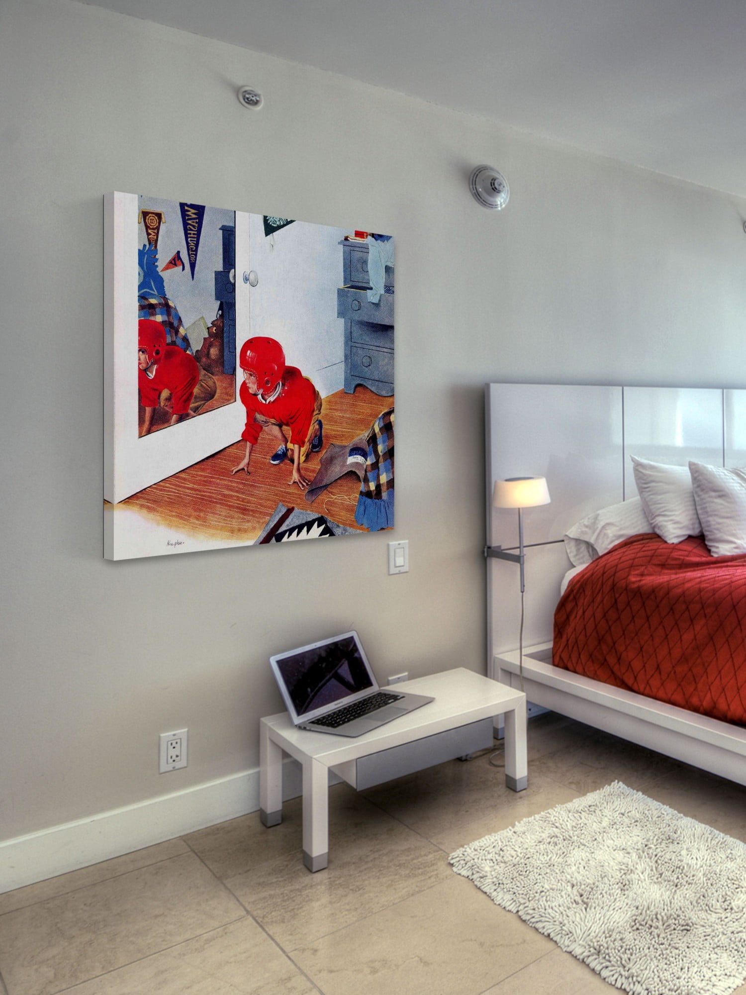 Marmont Hill Home Football by George Hughes Painting Print on Canvas