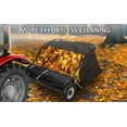 thumbnail image 4 of Kojooin Tow Behind Lawn Sweeper 48 Inch,Large Capacity Heavy Duty Leaf & Grass Collector with Adjustable Sweeping Height,Dumping Rope Design,Black, 4 of 6