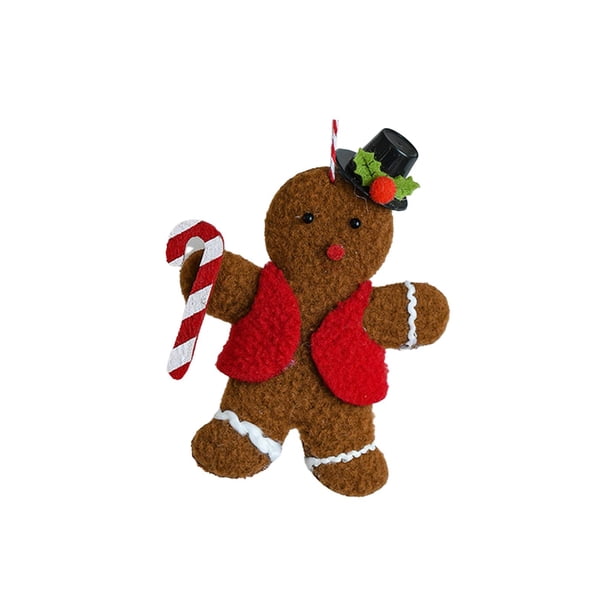 Adorno navideño de hombre de jengibre para de Navidad, 4 pulgadas de largo, Material suave, lindo colgante de Navidad para decoración de fiesta Estilo A Macarena Estatuilla colgante