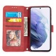 thumbnail image 6 of for Samsung Galaxy S21 FE 5G Flip Case, Premium PU Leather Folio Flip with Design Card Slots Wrist Strap Shockproof Kickstand Magnetic Protective Girls Cover for Samsung S21 FE, Red, 6 of 11