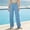 0_ Blue, variant on Womens Wide Leg Pants, Elastic Smocked Waist Design, Lightweight Material with Side Seam Pockets for All Day Relaxation Brown S