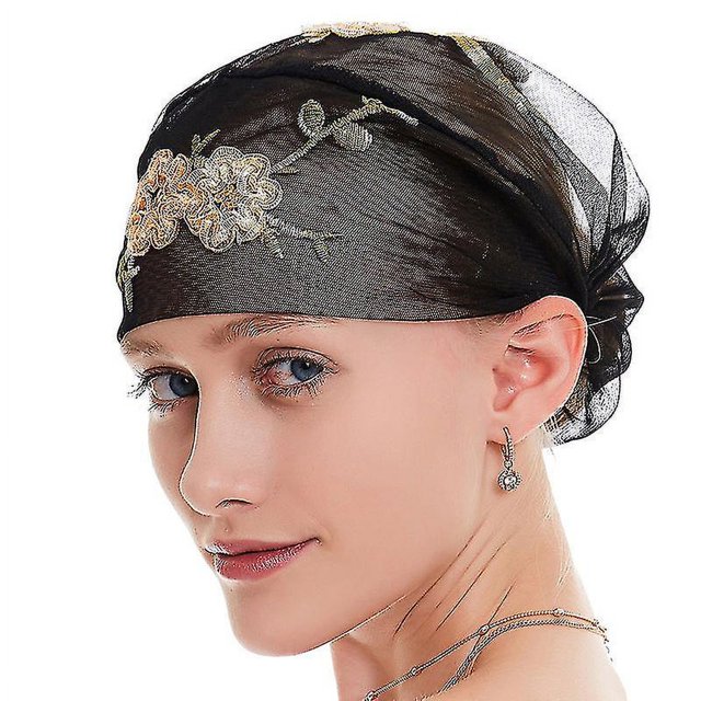Gorro de quimio de encaje para mujer, turbante musulmán, gorro, gorro, cubre