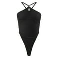 thumbnail image 2 of Aayomet Jumpsuits For Women Women Street Strap Large Backless Wild Slim Bodysuit,Black S, 2 of 5