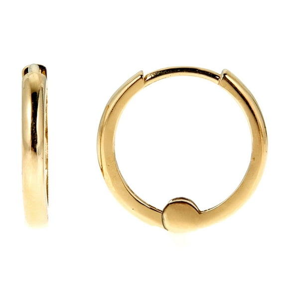 Ritastephens Real 10K Yellow Gold Mini Hoop Earrings – 1.5x9mm