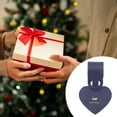 thumbnail image 4 of Unique Bargains 1 Pc Heart Shape Luggage Tag for Travelling Deep Blue Polyurethane, 4 of 5