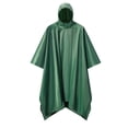 thumbnail image 1 of MIASHUI Poncho de Pluie pour Adultes Léger Imperméable Imperméable pour Hommes Femmes Camping Randonnée Pêche, Vert, Taille Unique, 1 of 2