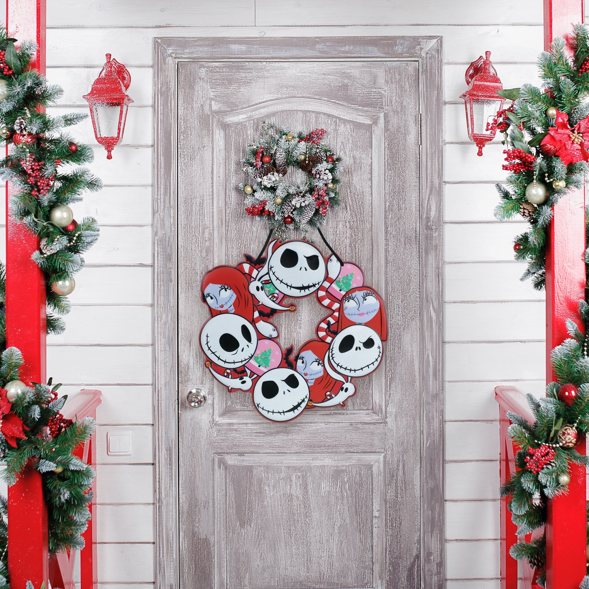 The Nightmare Before Christmas 15 Inch Metal Christmas Wreath