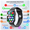 thumbnail image 5 of Smartwatch Reloj Inteligente Auriculares Bluetooth 2 En 1 Bluetooth Voz Asistent Eo Safe Imports Negro, 5 of 5