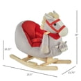 thumbnail image 5 of Track 7 Kids Rocking Horse, Cute Horse Rocking Horse for Toddler 1-3 Age Girl, Plush Rocking Bunny with Seatbelt, Children Ride-on Toy Wooden Animal Rocker, 5 of 5