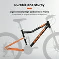 thumbnail image 5 of Mountain Bike, 26 inch Outdoor Cycling Bike, 21 Speed/High-Rigidity Steel Frame and Dual Disc Brake for Men Women – All-Terrain Adventure Ride, Orange, 5 of 8