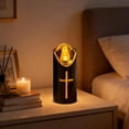 thumbnail image 3 of TanSiDing 1pcs LED Votive Candle Memorial Light – Flickering Effect Like a Real Candle – Long Burning time – Reusable Cemetery Remembrance Eternal Candle – HOLY Cross, 3 of 4