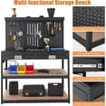 thumbnail image 3 of Heavy Duty Garage Workbench – 1000 lbs Capacity with Pegboard, Drawers, and Hooks, 3 of 6