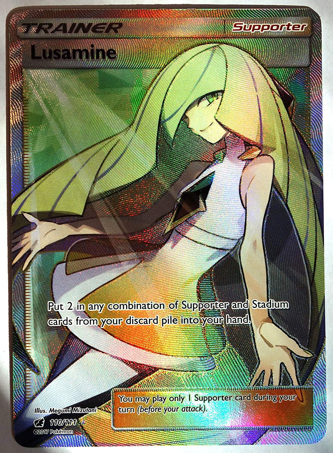 Crimson Invasion Lusamine 110 111 Secret Rare New Mint By Pokemon Walmart Com Walmart Com