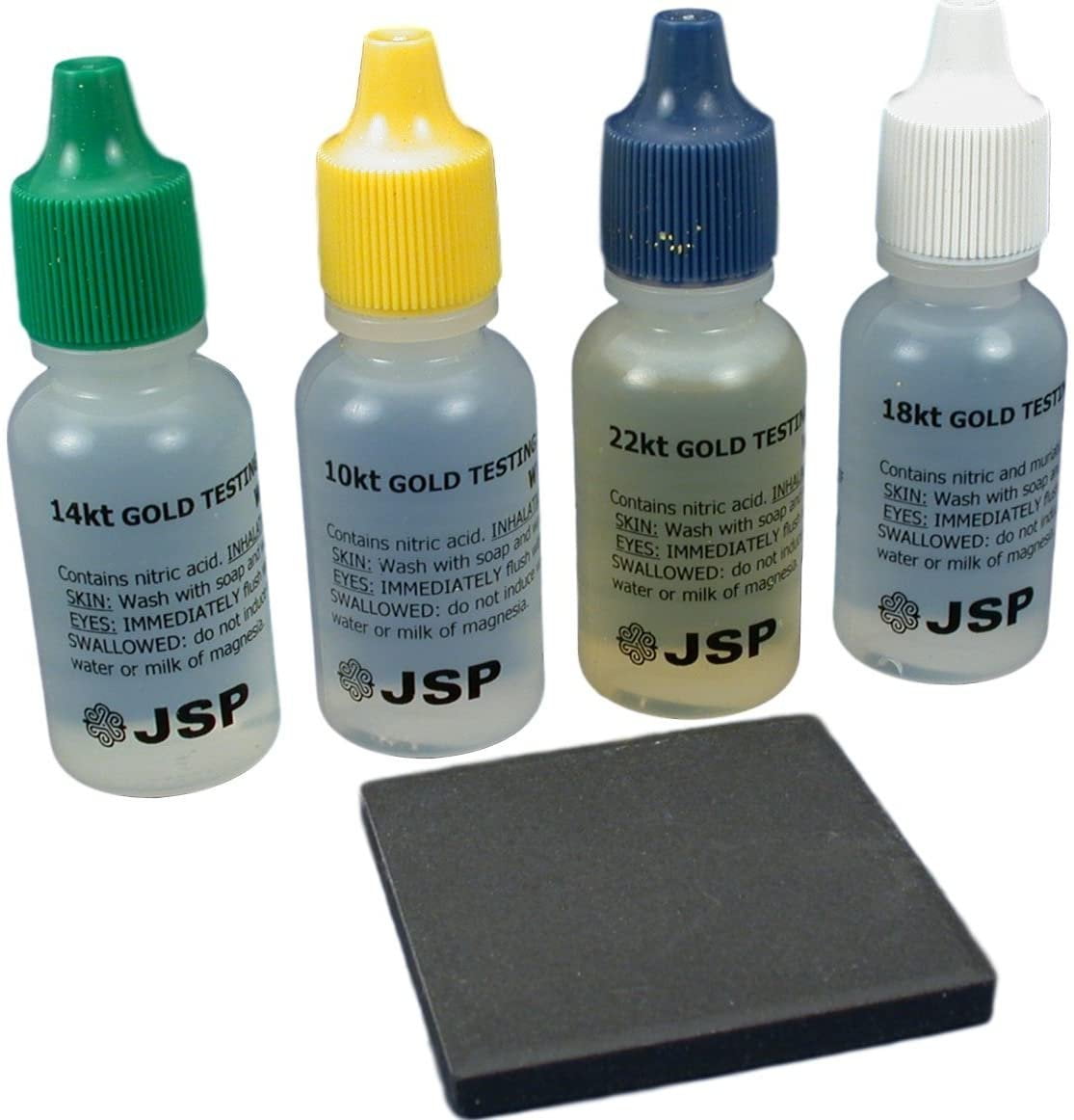 Gold Test Acid Kit 10K, 14K, 18K, 22K And Testing Stone Jewelers Metal