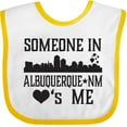 thumbnail image 3 of Inktastic Albuquerque New Mexico Someone Loves Me Skyline Boys or Girls Baby Bib, 3 of 4