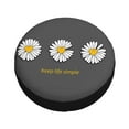 thumbnail image 3 of Gaeub Keep Life Simple Daisy Flower 14-17in Tire Cover, Spare Tire Cover, for Camper Caravan, Trailer, Car, Truck, SUV, Jeep - 14 inch, 3 of 9