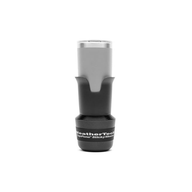 Weathertech Cup Holder 8AYCC20 CupCoffee; For Use In Existing Cup Holder; WeatherTech Text; Black; Plastic; Non-Lighted; For Use With 20 Ounce YETI Rambler