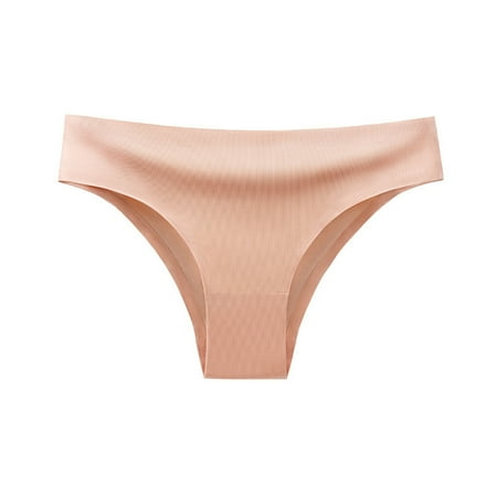 Pavied Seamless Underwear for Women Panties for Women Women Ice Silk Underwear Sports Fitness Low Waist Seamless T Pants Solid Color Underwear No Show Underwear Womens Underwear A 2XL