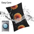thumbnail image 6 of Naloa Orange Dalia Pillow Covers, Throw Pillow Case Cushion Covers,Cushion for Bedroom,Couch,Home-14"x20", 6 of 6