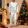 thumbnail image 2 of Lorytime Valentines Matching Pajamas for Couples Heart Crewneck Long Sleeve Top with Pockets and Bottom Mens Sleepwear, 2 of 8