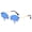 Gold frame dark blue film, variant on Adult Teardrop Visor Sunglasses with UV400 Protection Exquisite Frame Design and 100 Percent Visible Light Perspective Rate Fashionable Eye Protection