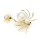 thumbnail image 1 of Broche de araña con perlas para madre y bebé, broche checo con diamantes de imitación para mujer, regalo para oficina y ocio, nuevo diseño, 1 of 4