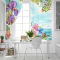 thumbnail image 5 of Fsddascl Colorful Flowers Blackout Curtains for Bedroom/Living Room, Thermal Insulated Kitchen Curtains, Watercolor Botanical Floral Herbs Leaves Grommet Darkening Window Treatment Drapes 27.5"x39"x2, 5 of 6