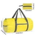 thumbnail image 3 of Duffel Bag Foldable Gym Bag for Men Women Duffle Bag Lightweight with Inner Pocket for Travel Sports (Yellow), 3 of 6