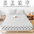 thumbnail image 5 of King Size Fitted Sheet Set - Black Polka Dot 3 Piece Bedding Sets 16" Deep Pocket Fitted Sheet with 2 Pillowcases, Modern Simple Geometric Circle Brushed Microfiber Hotel Luxury Bed Sheets, 5 of 9