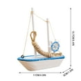 thumbnail image 3 of Dusknt Ocean Style Ornaments Clearance Sale! Decorative Wooden Sailboat Ornaments Home Sailing Wooden Sailboat Ornaments 1Pc 14 Small Sailboat Helmsman Model, 1×Ship Ornament, 3 of 6
