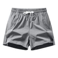 thumbnail image 2 of Men's Big & Tall 5" Inseam Athletic Shorts Summer Quick Dry Workout Running Short Pants Elastic Waistband Drawstring Casual Loungewear for Beach Vacation, 2 of 3